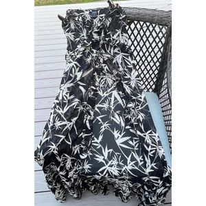 NWOT Express Palm Print Sheer Maxi Top